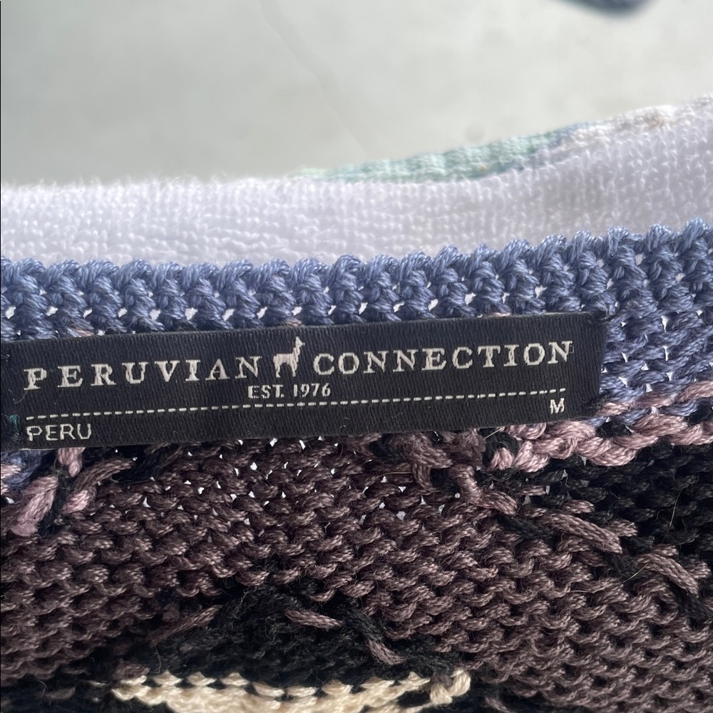 Peruvian Connection Multicolor V-Neck Sweater - Picture 2 of 3